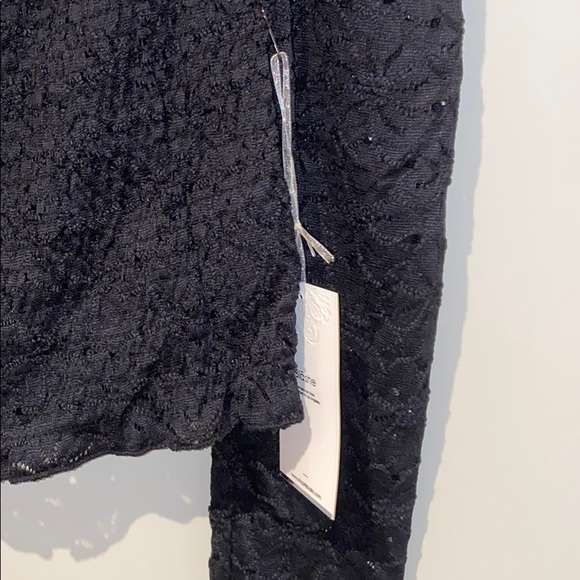 Iris Womens Lace Longsleeve Off Shoulder Crop Top - Picture 5 of 7